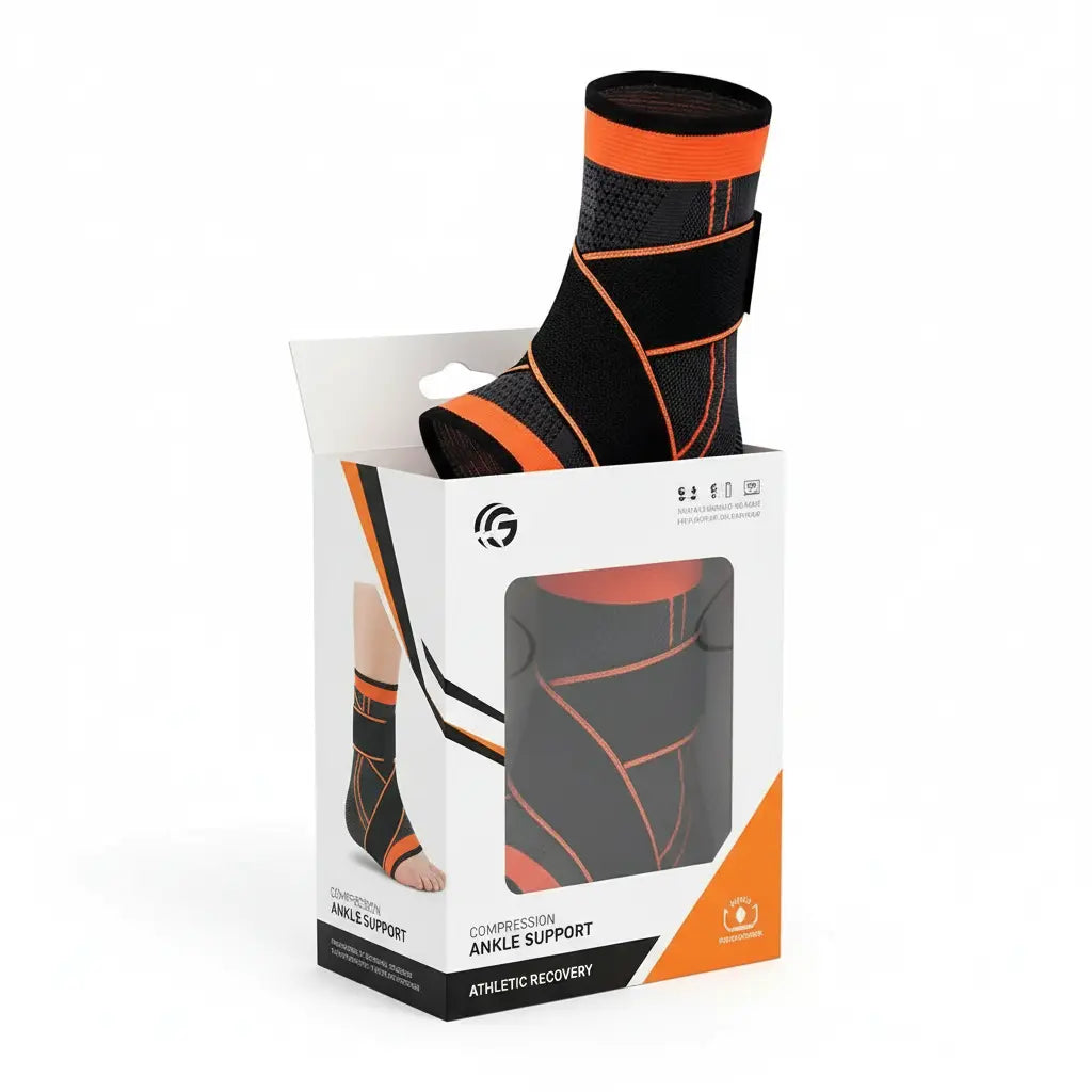 Ankle Braces for Men & Women 2 pcs Ankle Compression Sleeve Plantar Fasciitis Brace Plantar Fasciitis Relief Arch Support Socks Ankle Sleeve Ankle Brace for Sprained Ankle (Orange Medium) The Blue Coil