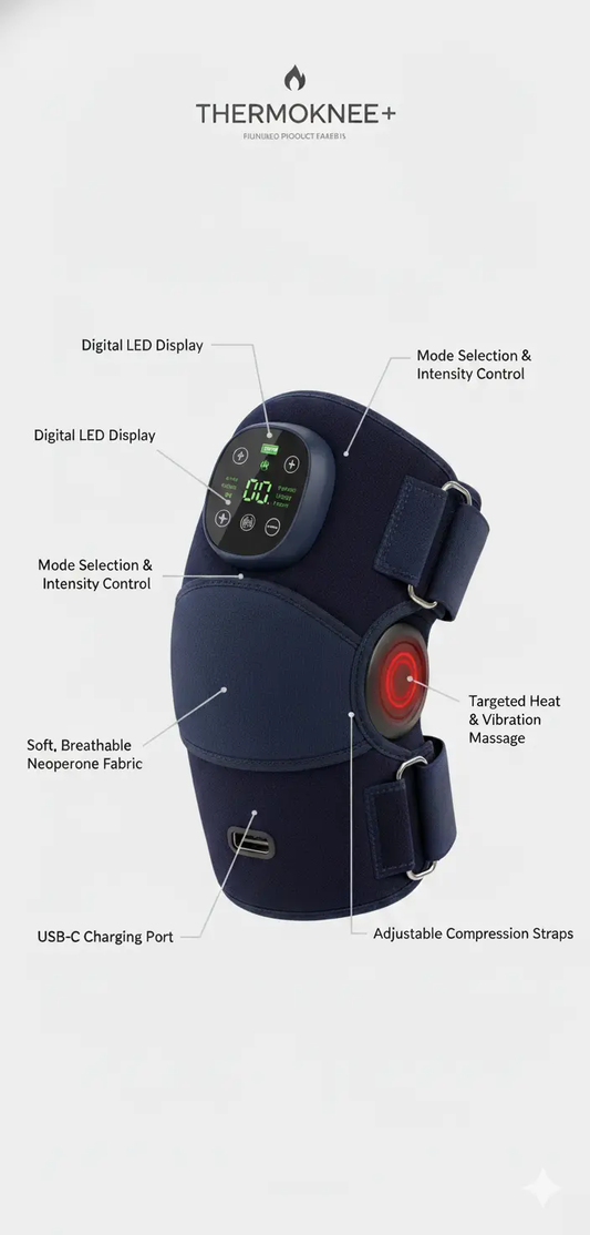 Creliver Knee Massager with Heat FSA or HSA Eligible Cordless Knee Massager with 6 Heat Levels Knee Heating Pad for Joint Pain Meniscus Tear Pain Relief Gifts for Dad Men Updated Edition The Blue Coil