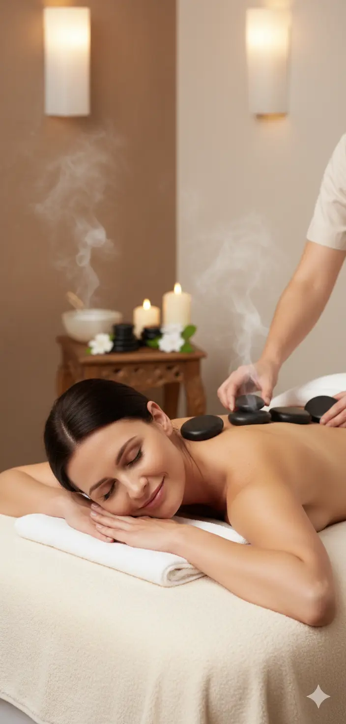 Primachen Hot Stone Massage Kit 14 Pcs Hot Stone Massage Kit Hot Stone Massage Rocks Basalt Massage Stones for Home Spa Warming Therapy Relaxing The Blue Coil