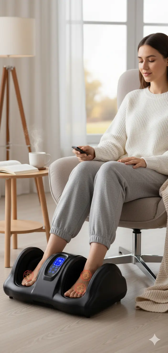 Best Choice Products Foot Massager Machine Shiatsu Foot Massager Therapeutic Reflexology Kneading and Rolling for Feet Ankle High Intensity Rollers Remote Control LCD Screen - Black The Blue Coil