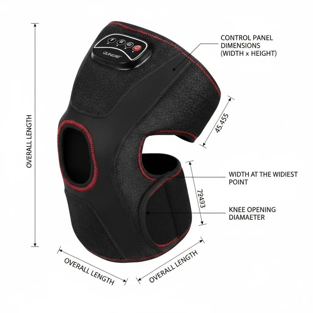 QUINEAR Knee Massager with Heat Air Compression Leg Knee Brace Wrap for Arthritis Pain Relief Eletric Heating for Joint Pain Cramps and Circulation 3 Modes & 3 Intensities - FSA or HSA Eligible The Blue Coil