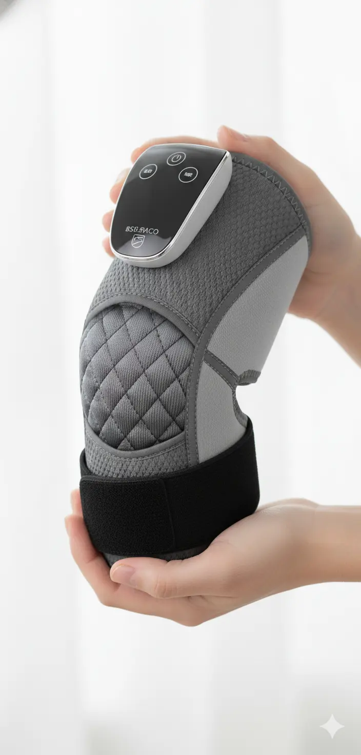 COMFIER Cordless Knee Massager with Heat 3-in-1 Knee Heating Pad for Knee Pain Vibration Knee Brace Wrap for Arthritis Knee Warmer Gifts for Mom Dad (2 Pack) The Blue Coil