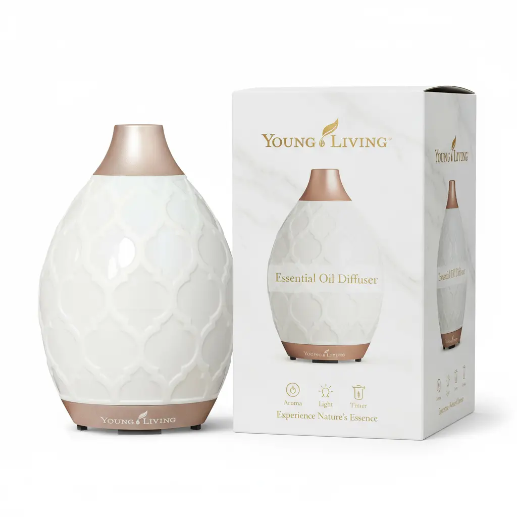 Young Living Desert Mist Ultrasonic Essential Oil Diffuser - Elegant Vase for Soothing Aromatherapy - Stylish Design for Home and Office Aroma Diffuser The Blue Coil