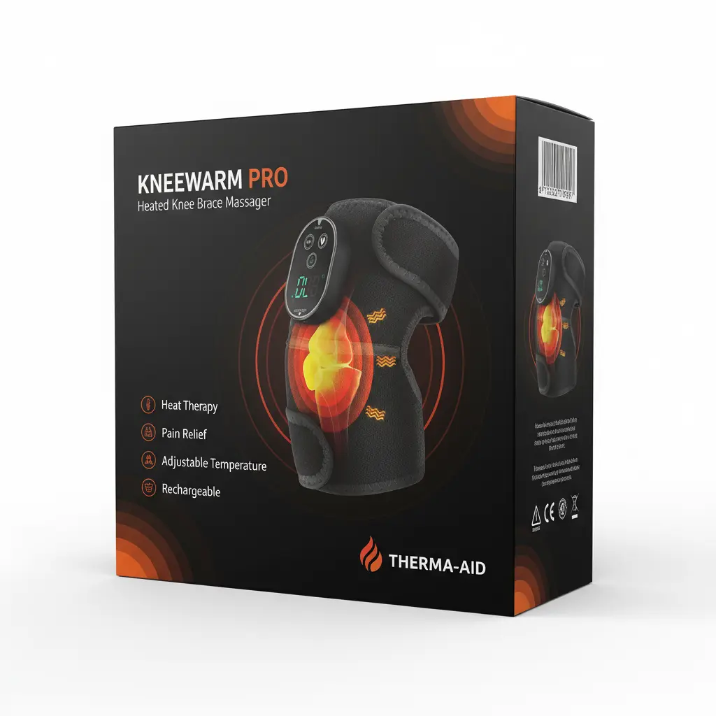 Atlodas Knee Heating Pad Knee Massager with Heat and Vibration Heating Pad for Knee Massage Heated Knee Brace Wrap for Shoulder Elbow Knee Keep Knee Warmer Stress Relief The Blue Coil